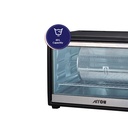 Arrow 60Liter, 2000W, Mini Electric Oven with Rotisserie & Convection & inside lamp, Black,RO-60EOW