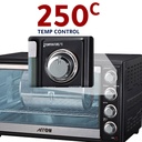 Arrow 60Liter, 2000W, Mini Electric Oven with Rotisserie & Convection & inside lamp, Black,RO-60EOW