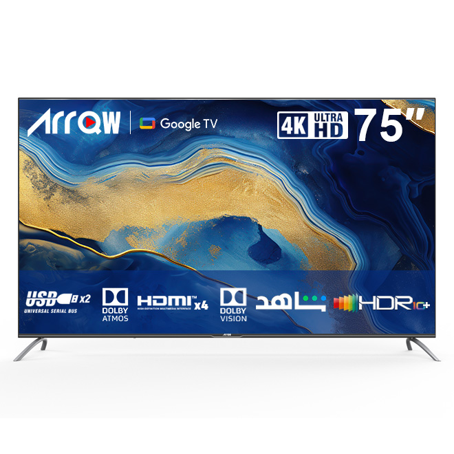 ARRQW 75 INCH LED 4K UHD HDR Smart TV Frameless Design Android11RO-75LCS -11