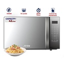 42L Digital Microwave with Grill | 1000W Power, 10 Levels, Defrost Setting | RO-42MWBG